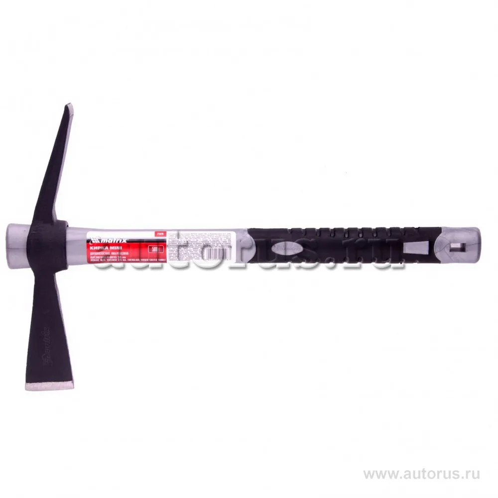 Кирка MINI, двухплоскостная, 500 г, фибергласовая обрезиненная рукоятка 385 мм MATRIX 21826