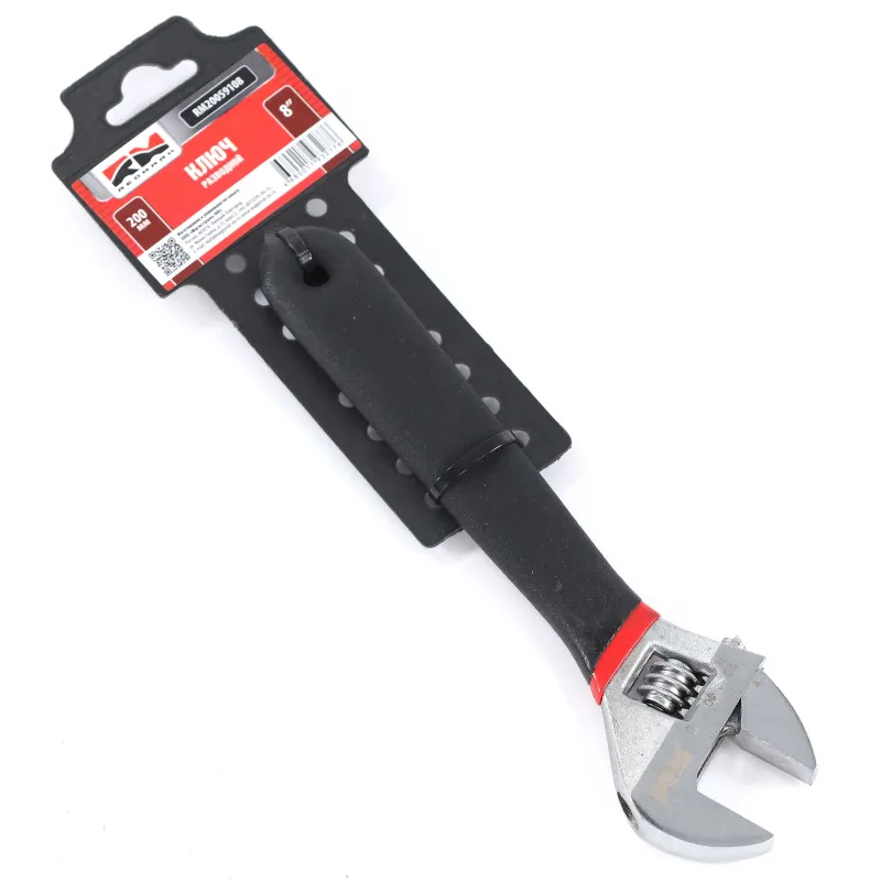 Ключ разводной 200 мм 8 RedMark (измер шкала, обрезин.ручка) REDMARK RM20059108