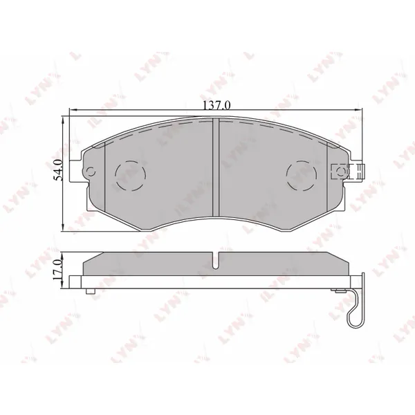 Колодки тормозные LYNXauto BD-3607