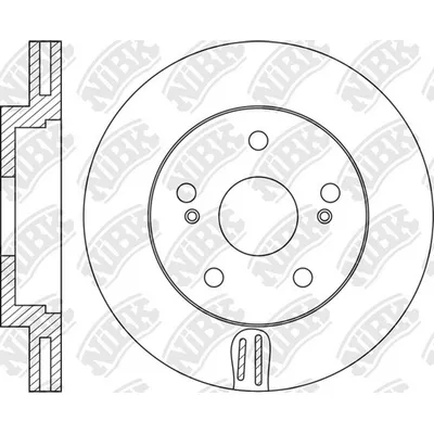 Диск тормозной передний TOYOTA NIBK RN1305