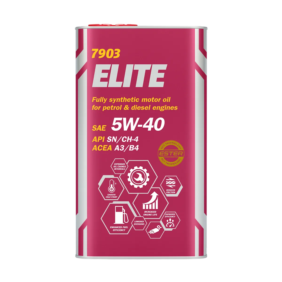 Масло моторное MANNOL Elite 5W-40 синтетическое 4 л 1006M