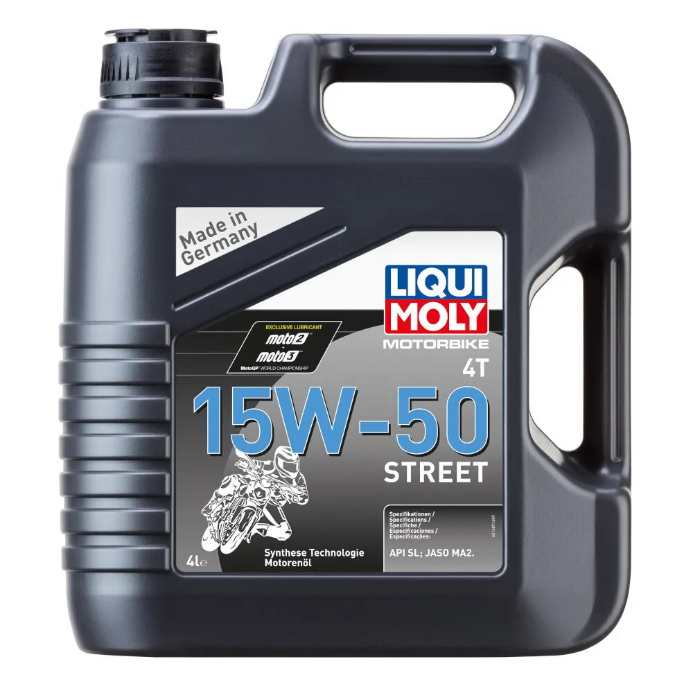 Масло моторное LIQUI MOLY Motorbike 4T Street 15W-50 синтетическое 4 л 1689