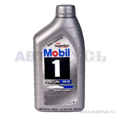Масло моторное MOBIL 1 Peak Life 5W-50 синтетическое 1 л 150037