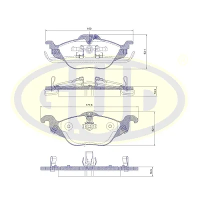 КОЛОДКИ ПЕР OPEL ASTRA G 1.2I-1.7DTI 16V 98- G.U.D GBP068402