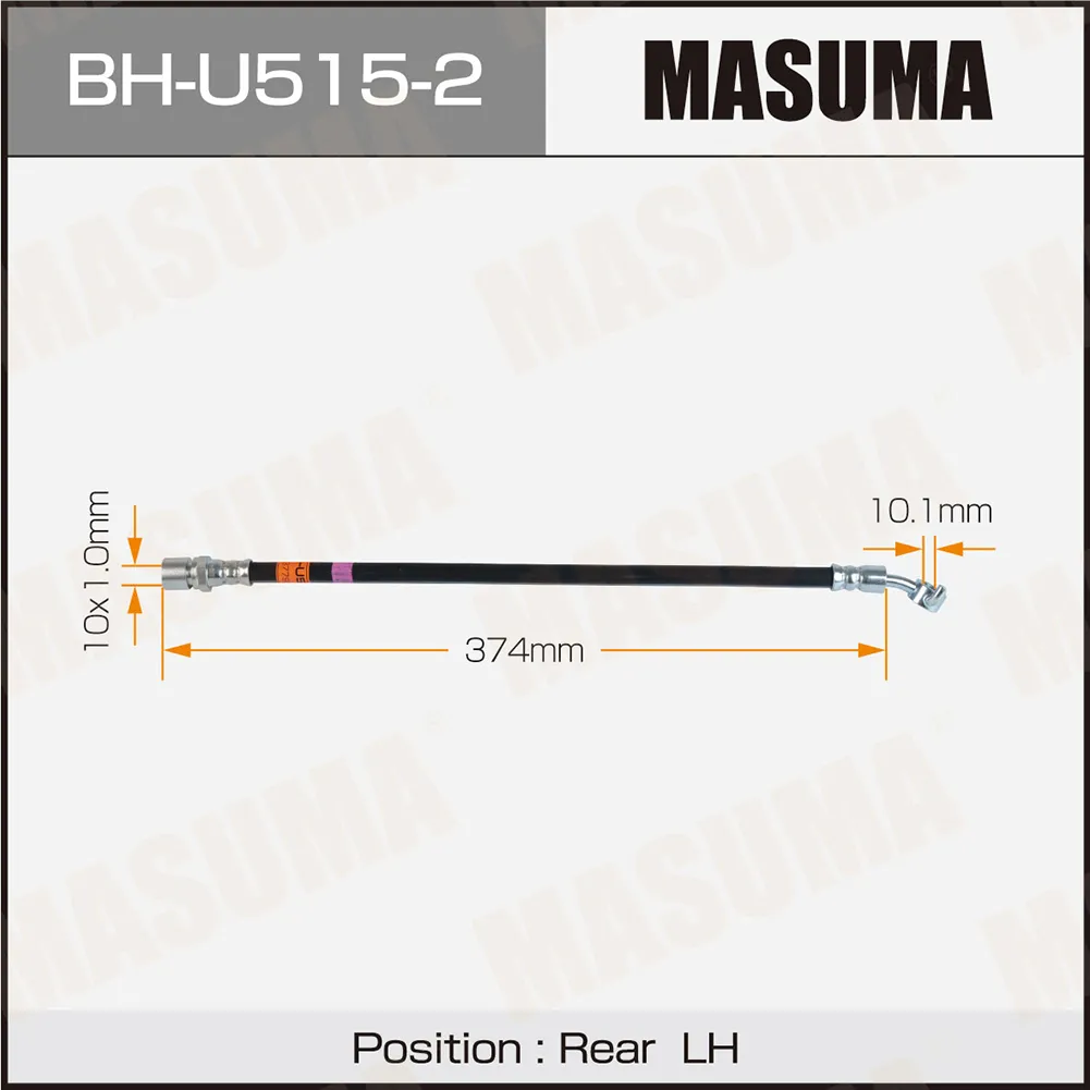 Шланг тормозной задн. L MASUMA BHU5152