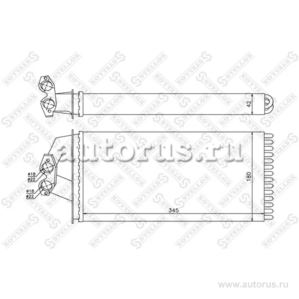 Радиатор печки MB Vito All 95-03 STELLOX 10-35172-SX