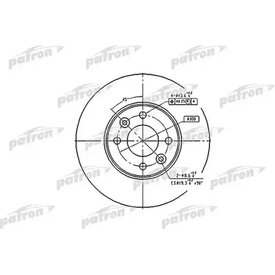 Диск тормозной передний LADA LARGUS, LADA VESTA, NISSAN: MICRA 03-, PATRON PBD4364