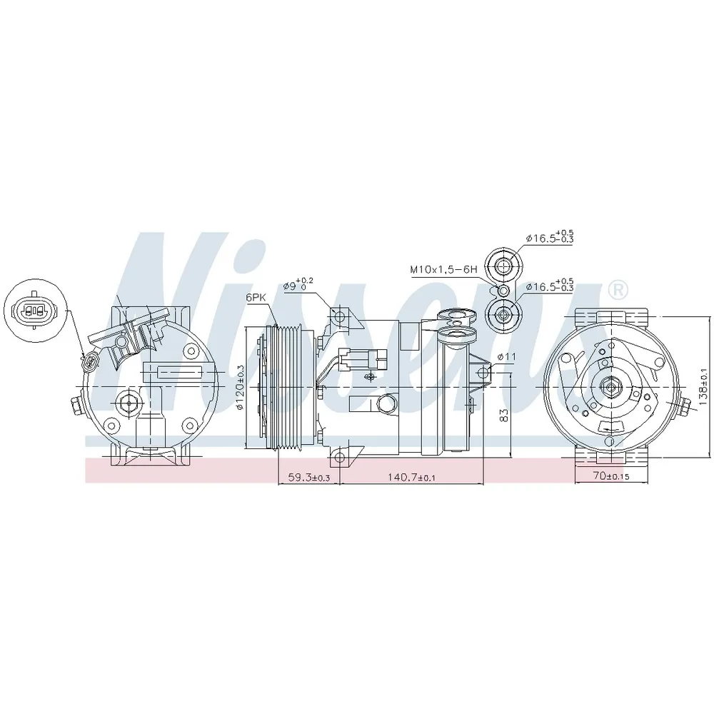 Компрессор OPEL VECTRA B, SAAB 9-5 89057 NISSENS 89057