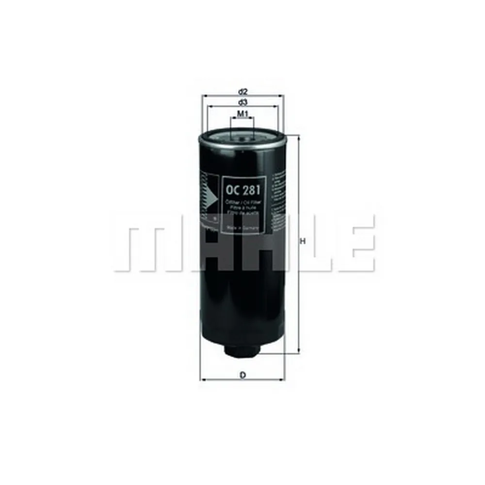 Фильтр масляный AUDI 100/A6(C4/C5)/S4/S6/V8 mot.4,2L V8 KNECHT/MAHLE OC 281