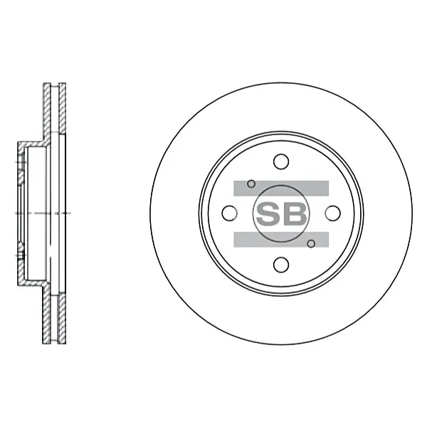 Диск тормозной (43512-52120) SANGSIN BRAKE SD4003
