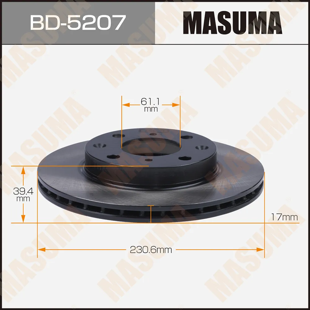 Диск тормозной передний для HONDA ACCORD WAGON MASUMA BD-5207