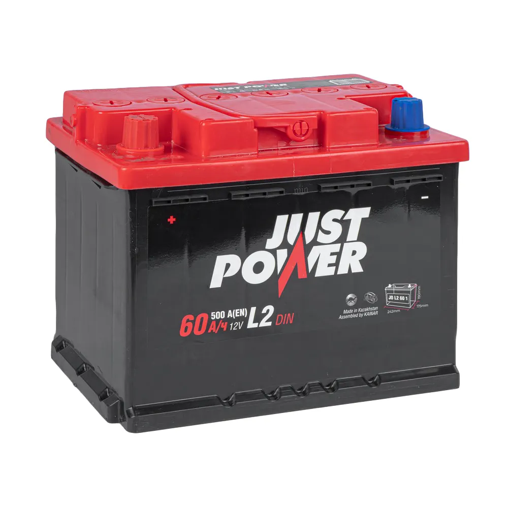 Аккумулятор JUST POWER 60 А/ч прямой L+ 242x175x190 L2 EN 500 А