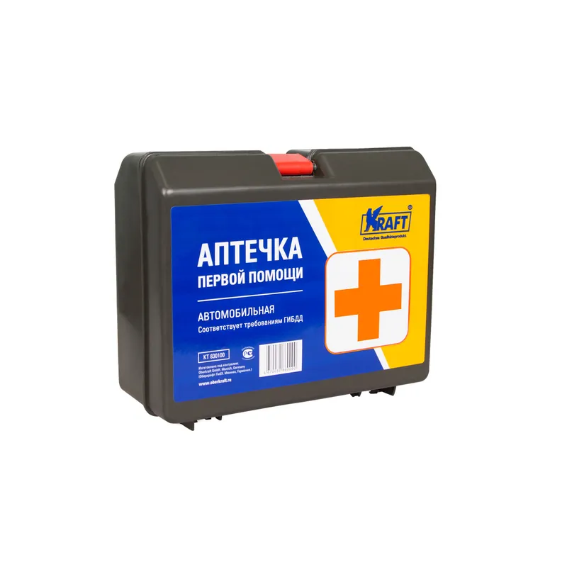 Аптечка первой помощи автомобильная (кейс) KRAFT KT 830100