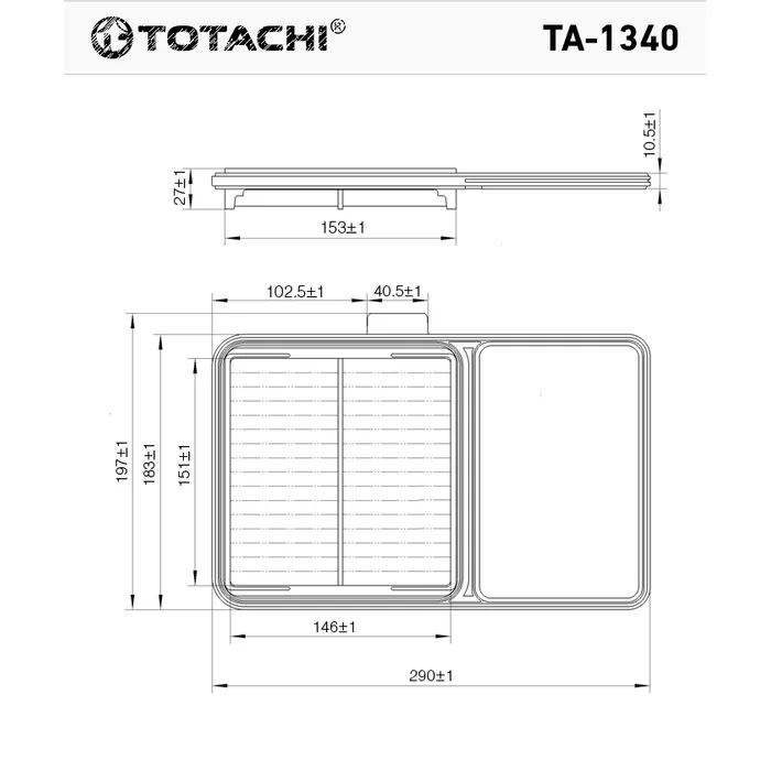 Фильтр воздушный TOTACHI TA-1340