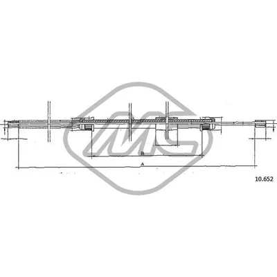Трос ручника R 4L-TL (1120/3/6) SX L Metalcaucho 82989