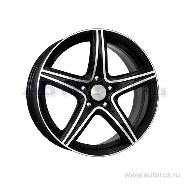 Диск литой R17 7.5J 5x130/71.6 ET45 КИК Барракуда алмаз черный 12869