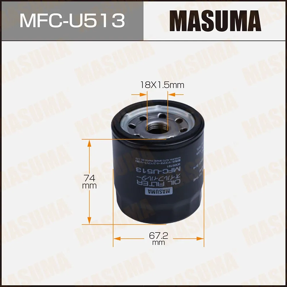 Фильтр масляный MASUMA MFCU513