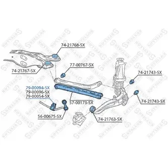 Втулка стабилизатора заднего d15 opel vectra 1.8/2.0/1.7td/2.0dti 95 STELLOX 7900094SX