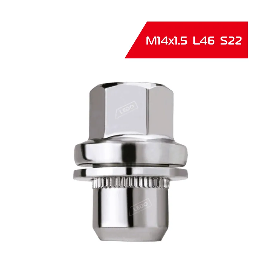 Гайка колеса на диск Land Rover M14*1.5 хром LEDO RRD500510L