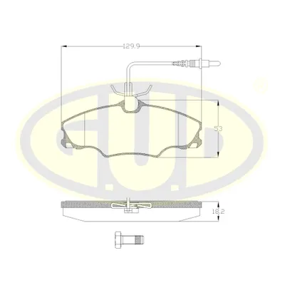 КОЛОДКИ ПЕР PGT 406 1.6/1.8 &16V/1.9TD 16V 95-04 диск 14' G.U.D GBP060304
