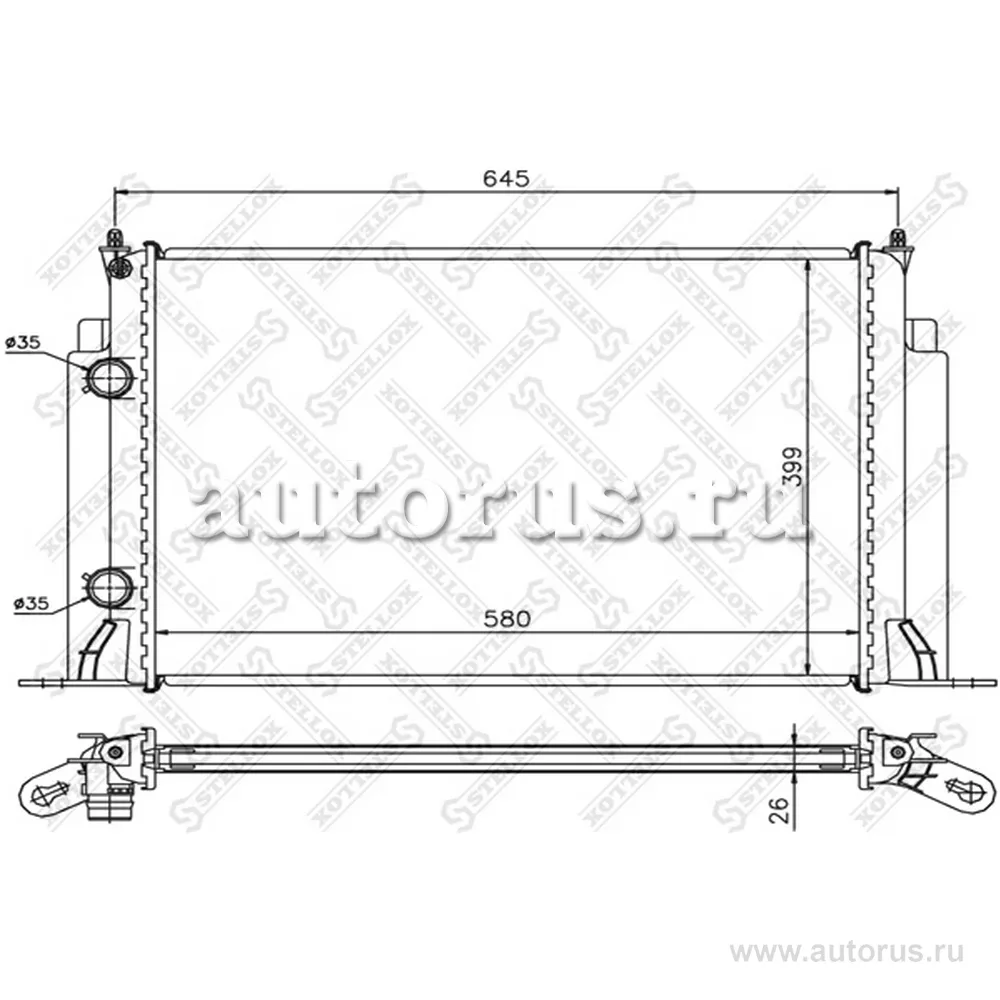 Радиатор Fiat Stilo 1.8/2.4/1.9JTD 01 STELLOX 1025758_SX