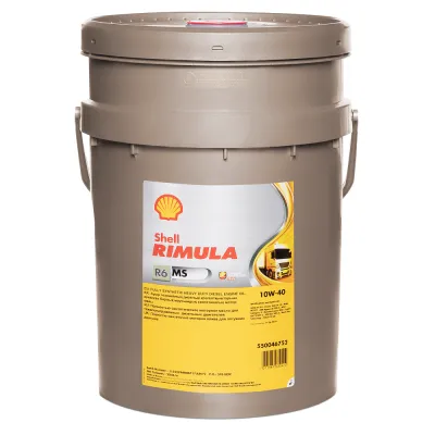 Масло моторное SHELL Rimula R6 MS 10W-40 синтетическое 20 л 550046752