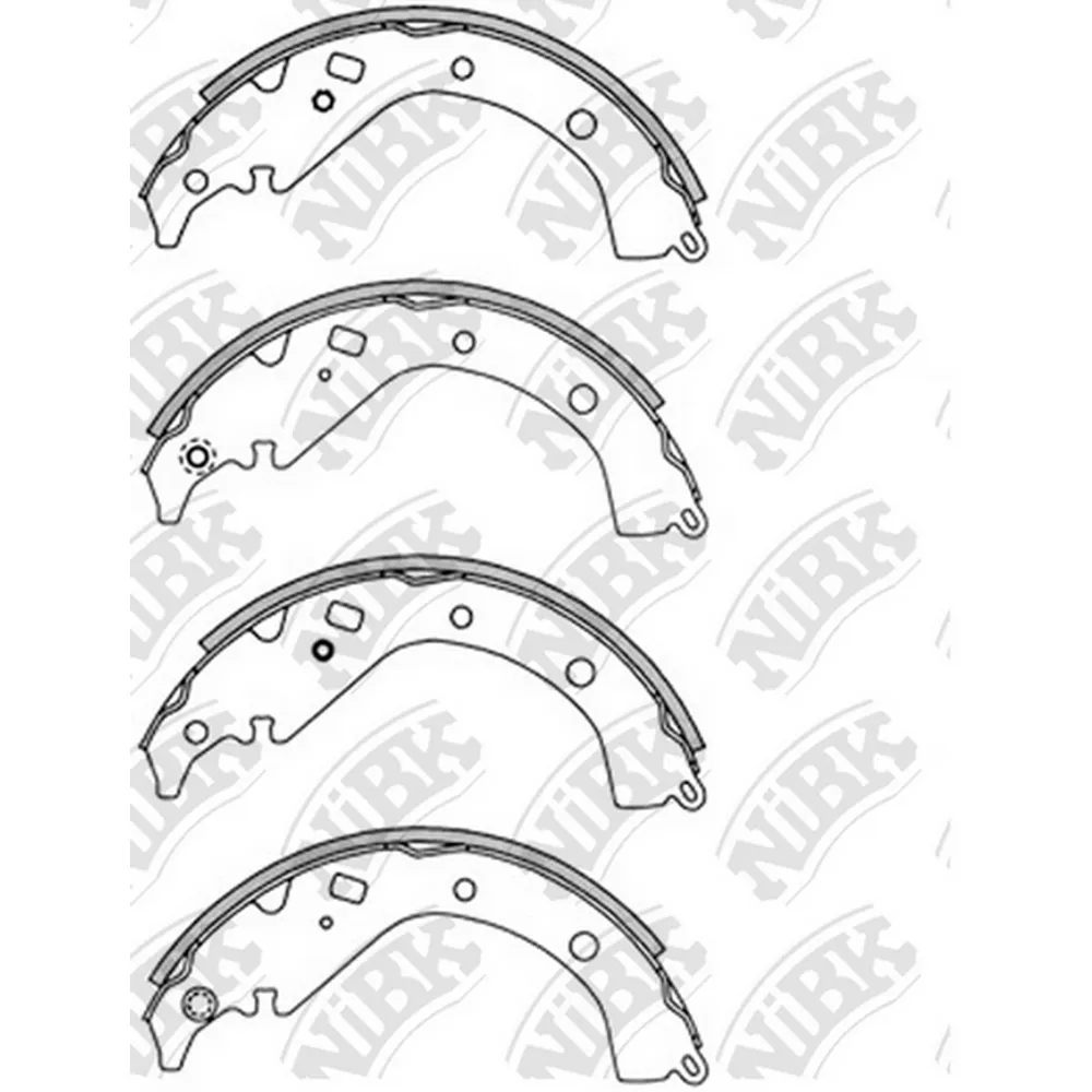 Колодки барабанные TOYOTA Opa/Wish/PONTIAC Vibe NIBK FN2358
