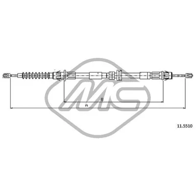 Трос ручника FRD MONDEO SW (DISC BRAKE) DX/SX-RH/LH Metalcaucho 81801