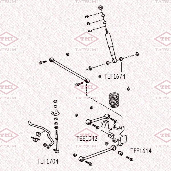 Втулка заднего амортизатора TOYOTA Land Cruiser/Hilux 95-> TATSUMI TEF1674