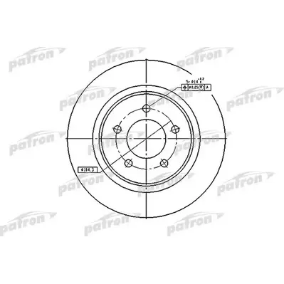 Диск тормозной передний CHRYSLER: 300M 98-04, CONCORD 98-04, LHS 98 PATRON PBD5386