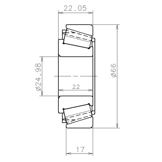 Подшипник вторичного вала КПП (25x66x22) SNR EC42228S01H206