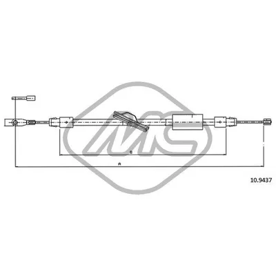 Трос ручника MER CLASSE C MOD. RHD ANT. пер Metalcaucho 80976