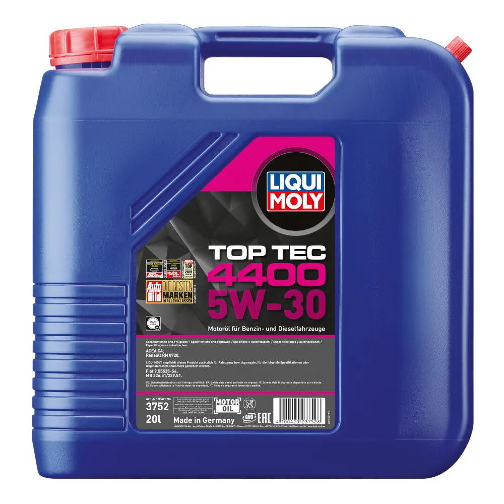 Масло моторное Top Tec 4400 5W-30 C4 (20л) LIQUI MOLY 3752