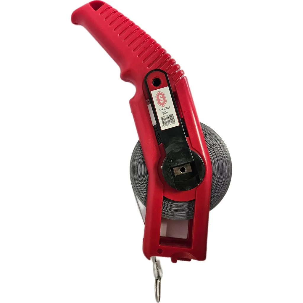 Рулетка геодезическая 30м*12,5мм открытый корпус стальная лента SAMTOOLS S SAMTOOLS SAMC-063003000