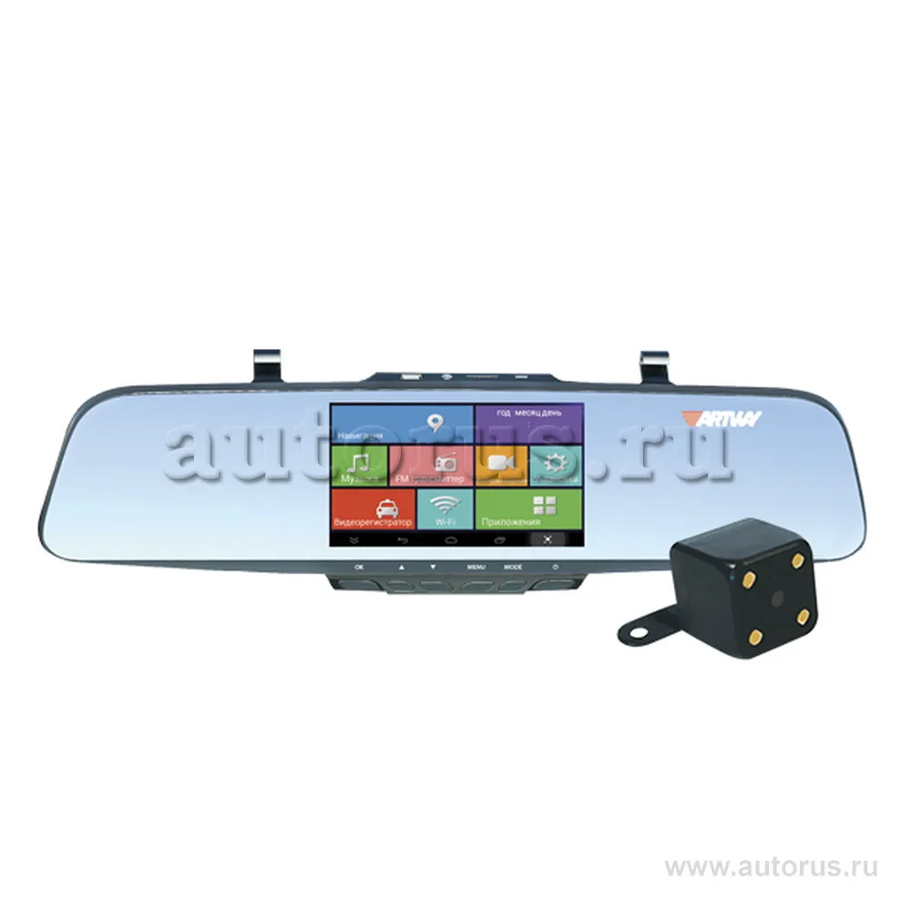 Зеркало с видеорегистратором COMBO Artway AV-630 2 камеры, 7 в 1, Android 4.2.2