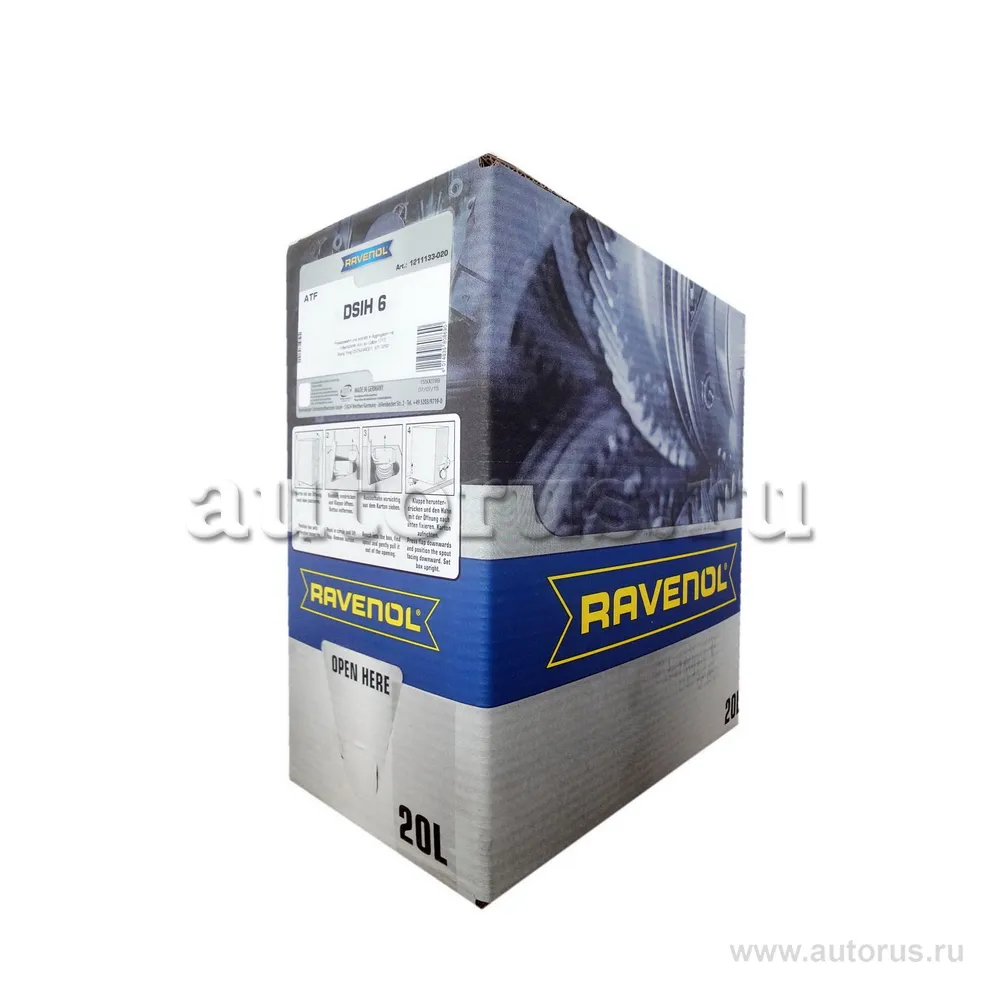 Трансмиссионное масло RAVENOL ATF DSIH 6 (20л) ecobox 1211133-B20 (4014835808690)