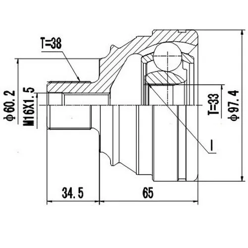 ШРУС наружный VOLKSWAGEN TRANSPORTER, MULTIVAN T4 (90-- 03) ZIKMAR Z88469R
