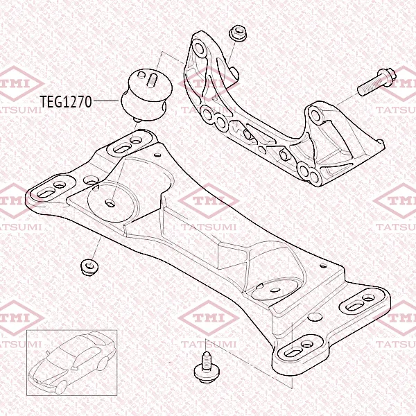 Опора КПП левая/правая BMW 3(E36,E46)/ 5(E34,E39)/ 7(E32,E38) 86-> TATSUMI TEG1270