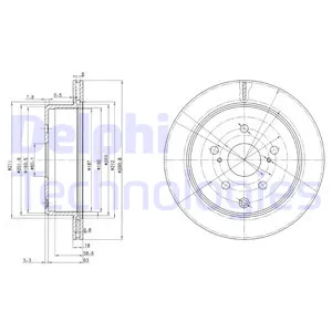 Диск тормозной задний DELPHI BG3166