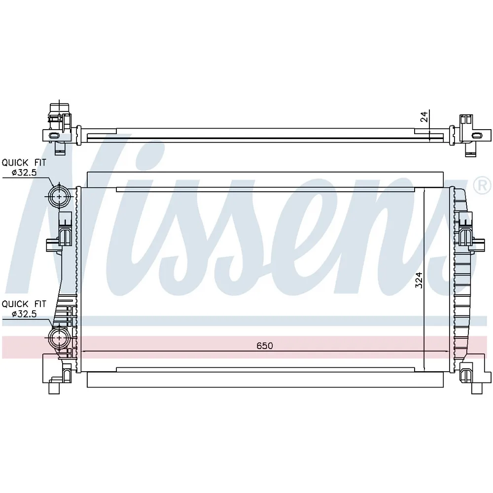 Radiator VW GOLF (2013) 1.2 TSI BLUEMOTION NISSENS 65317