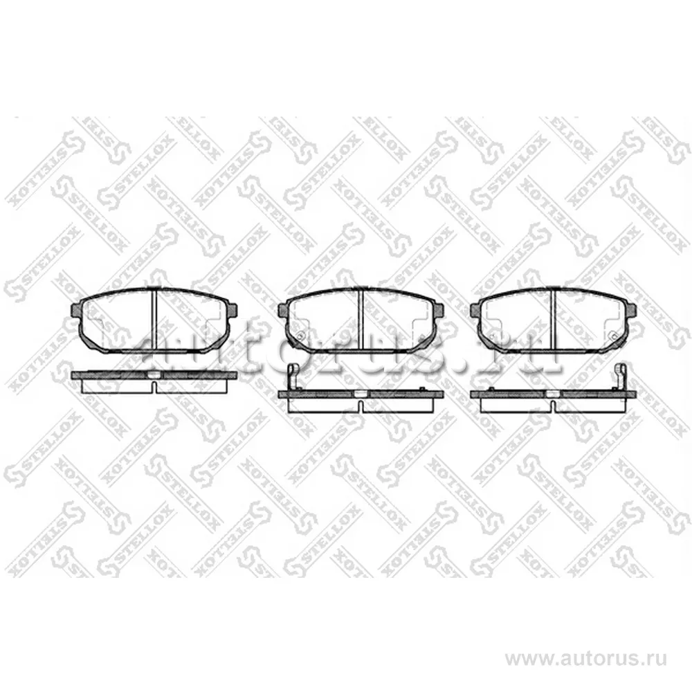 Колодки дисковые з. Kia Sorento 2.4i/3. STELLOX 1053002L_SX
