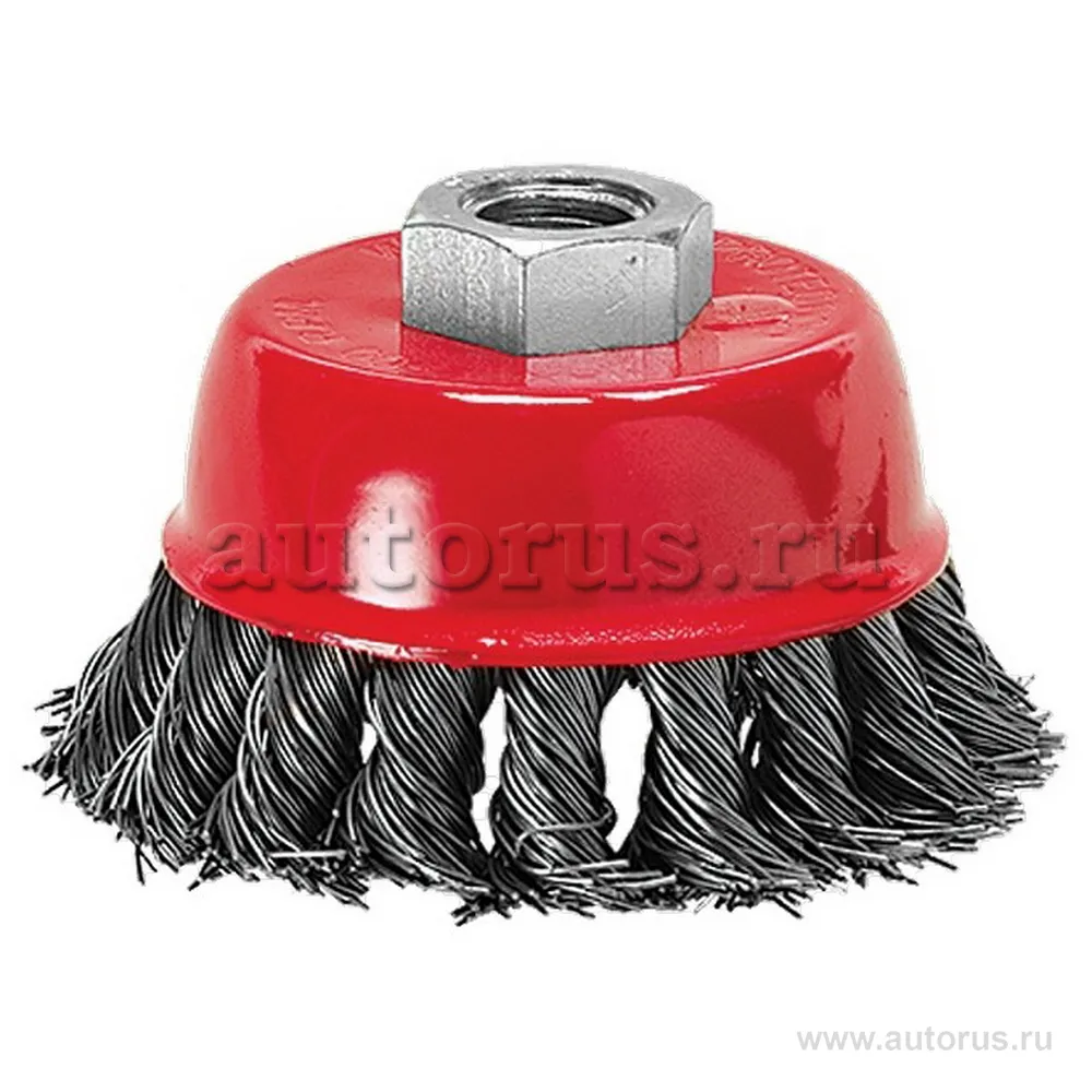 Щетка для УШМ, 150 мм, М14, чашка, крученая металлическая проволока MATRIX 74629