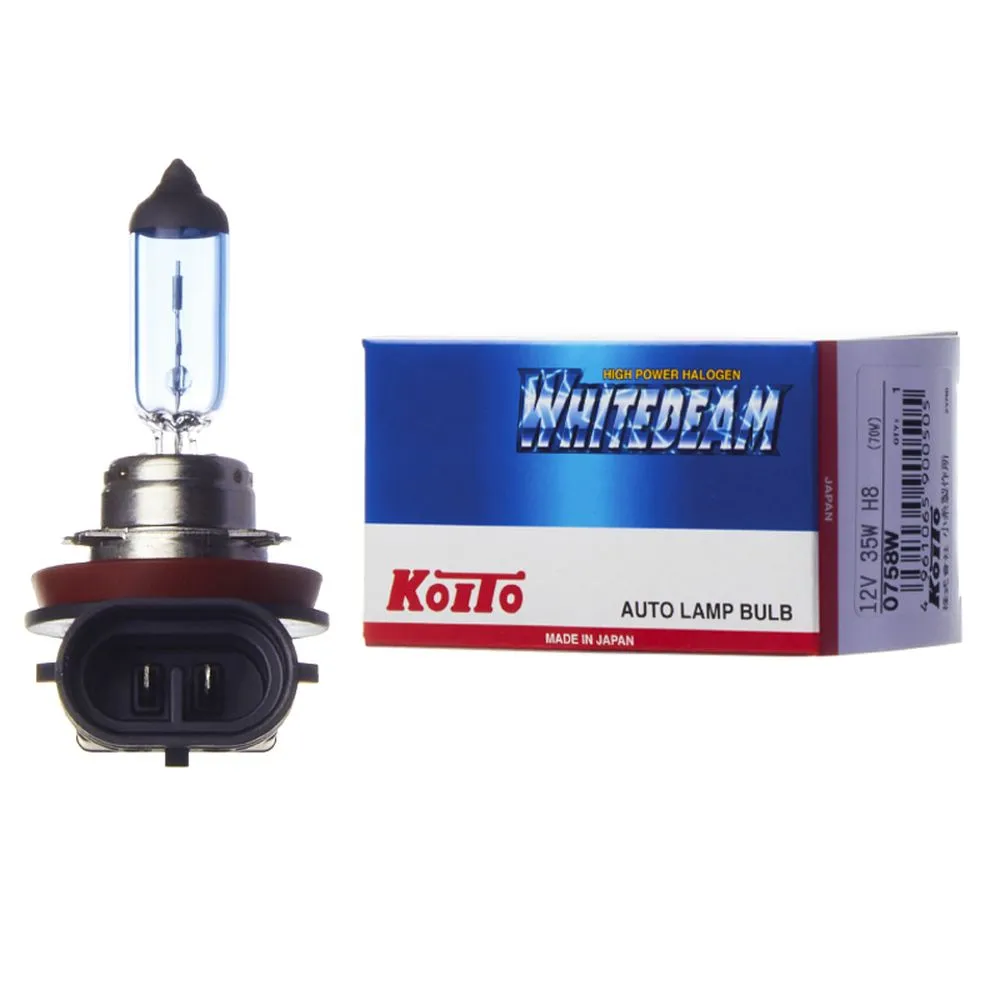 Лампа 12V H8 35W PGJ19-1 4000K KOITO Whitebeam 1 шт. картон 0758W
