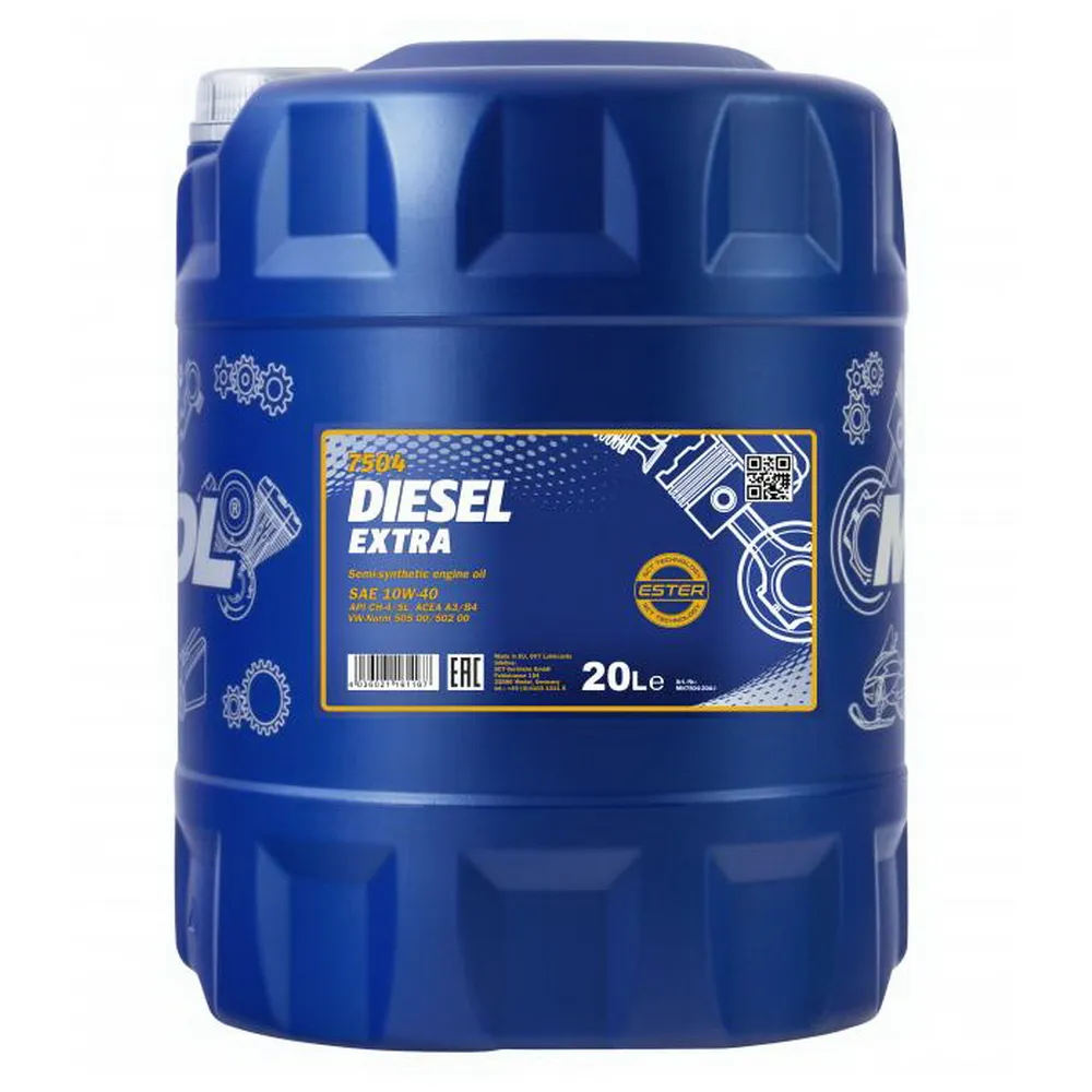 Масло моторное полусинтетическое Diesel Extra 10w40 CH-4/SL 20л.