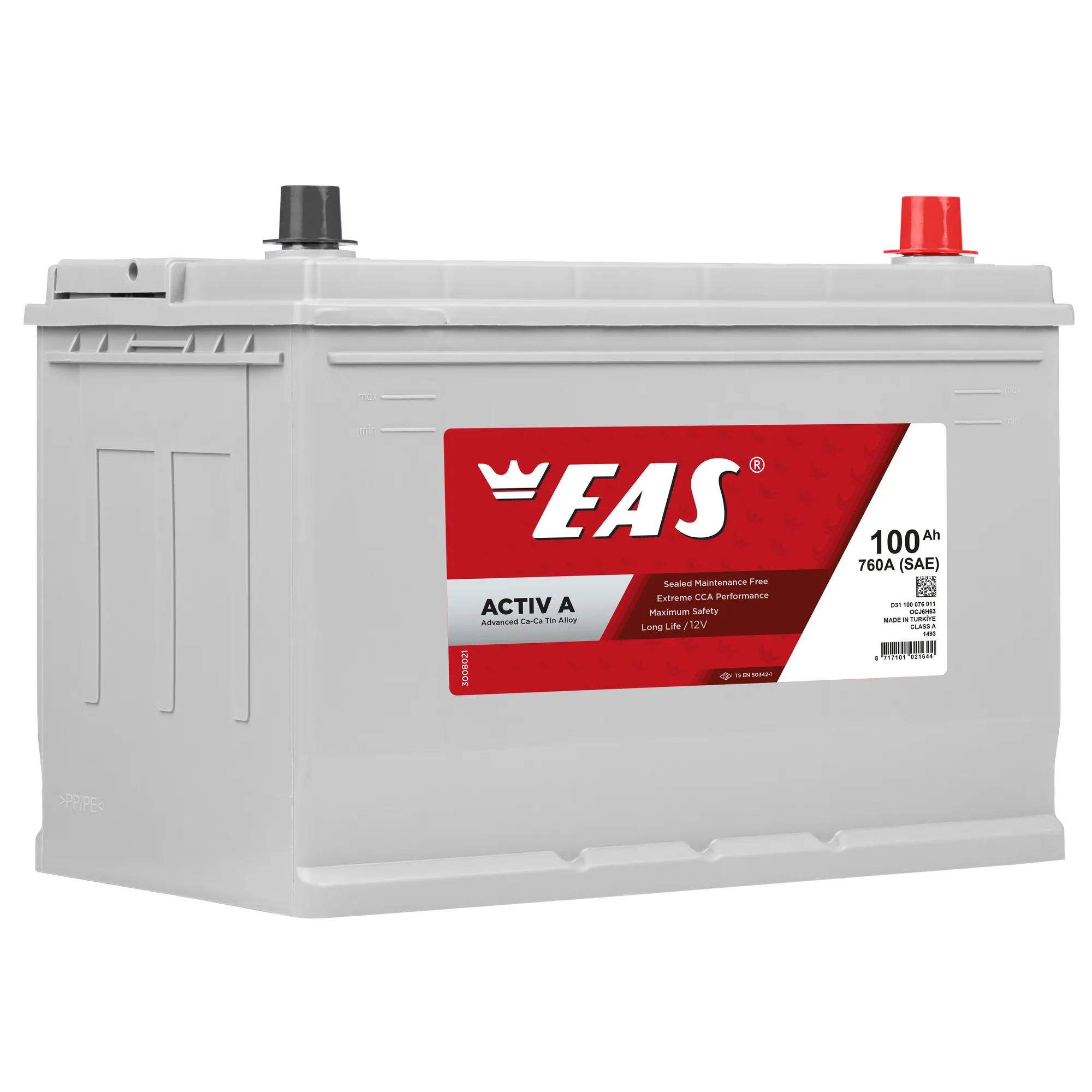 Аккумулятор EAS JIS 100 А/ч Обратная 306x175x224 EN760 А
