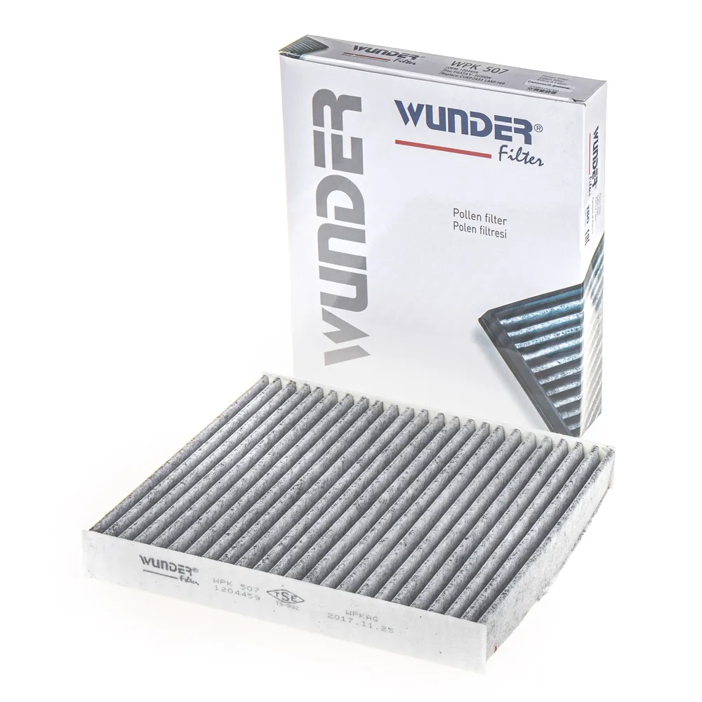 Фильтр салонный (угольный) FORD Fiesta 01-07/Fusion 02-> WUNDER FILTER WPK507