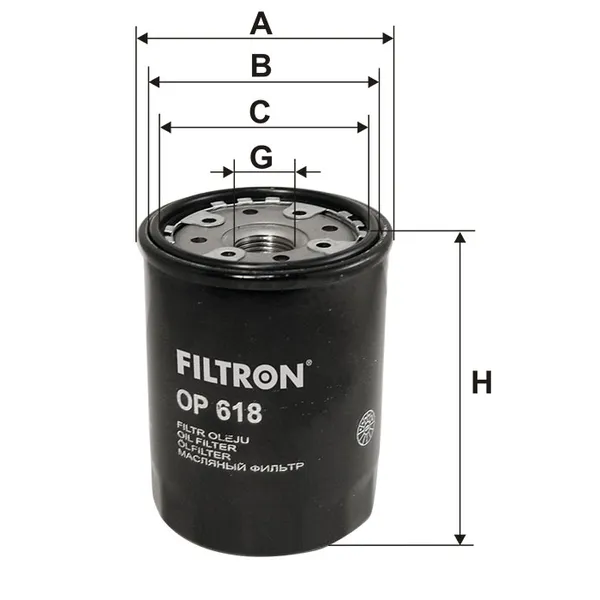 Фильтр масляный FILTRON OP618