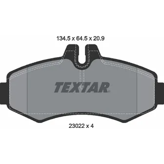 Колодки передние с противошумной пластиной Q+ MB W638(Vito) TEXTAR 2302201