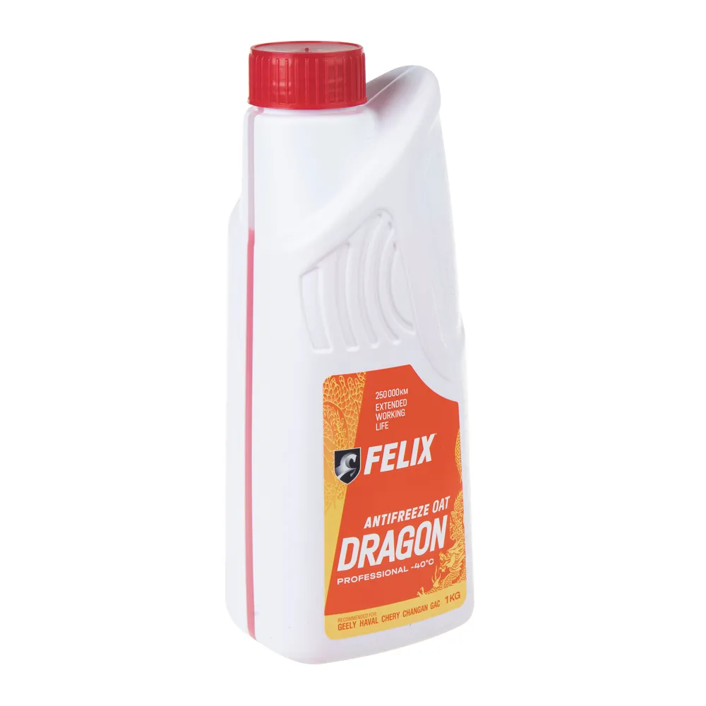 Антифриз Felix Dragon G12+ готовый -45C красный 1 кг 430206404