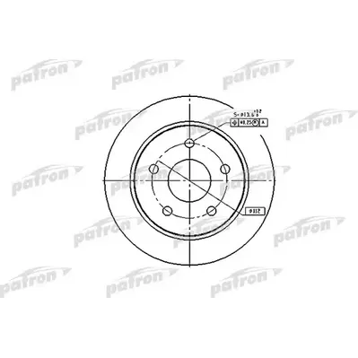 Диск тормозной задний FORD: SCORPIO I 85-94, SCORPIO I седан 86-94, PATRON PBD1651